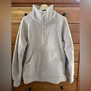 lululemon Women's Scuba Tumbled Fleece Funnel Neck Half Zip Gold Zipper XS/S